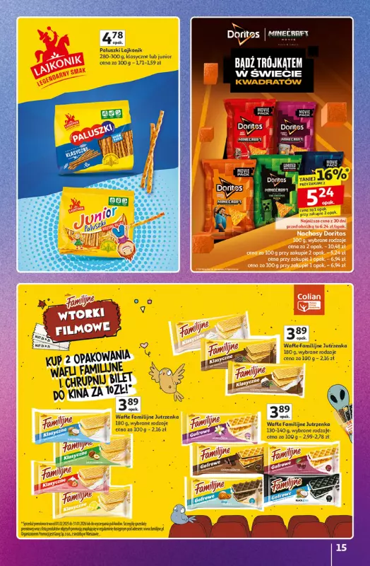 Auchan - gazetka promocyjna Gazetka Znane Marki Duży Wybór Hipermarket Auchan od czwartku 12.06 do środy 18.06 - strona 15