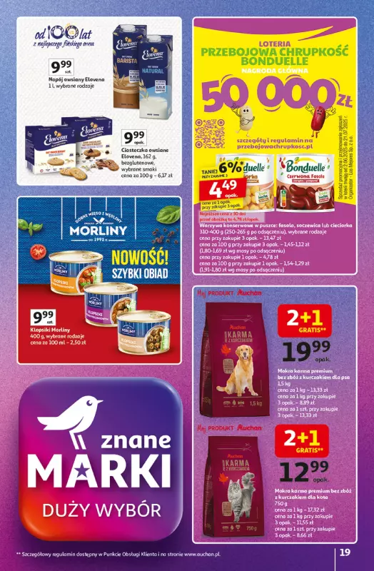 Auchan - gazetka promocyjna Gazetka Znane Marki Duży Wybór Hipermarket Auchan od czwartku 12.06 do środy 18.06 - strona 19
