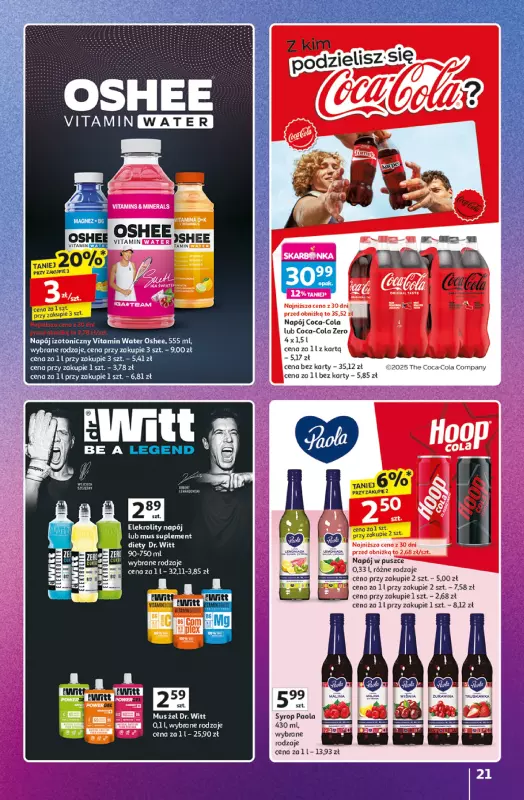 Auchan - gazetka promocyjna Gazetka Znane Marki Duży Wybór Hipermarket Auchan od czwartku 12.06 do środy 18.06 - strona 21