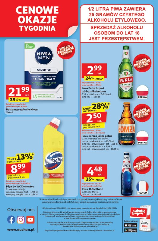 Auchan - gazetka promocyjna JAK PRAGNĘ LATA Moje Auchan  do środy 25.06 - strona 10