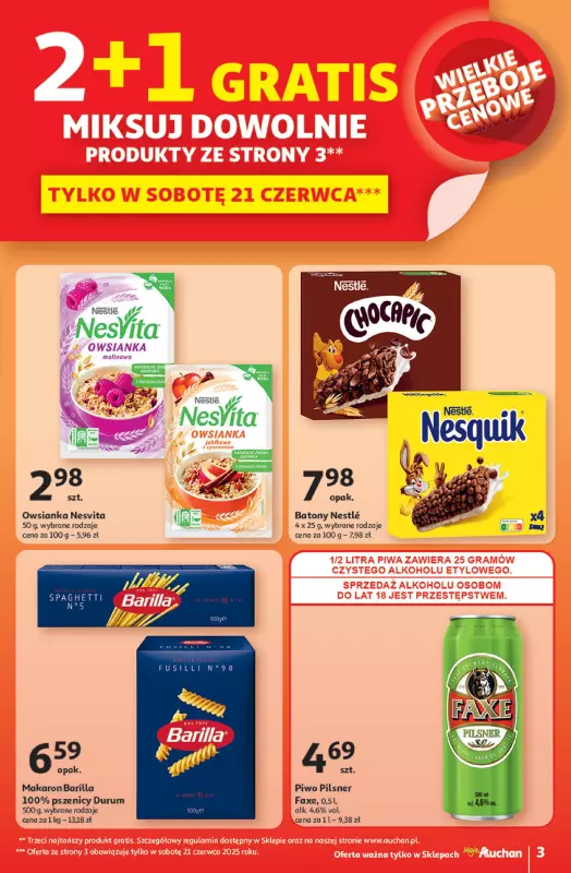Auchan - gazetka promocyjna JAK PRAGNĘ LATA Moje Auchan  do środy 25.06 - strona 3