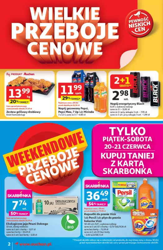 Auchan - gazetka promocyjna JAK PRAGNĘ LATA Moje Auchan od piątku 20.06 do środy 25.06 - strona 2