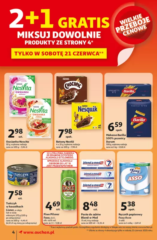 Auchan - gazetka promocyjna JAK PRAGNĘ LATA Supermarket  do środy 25.06 - strona 6