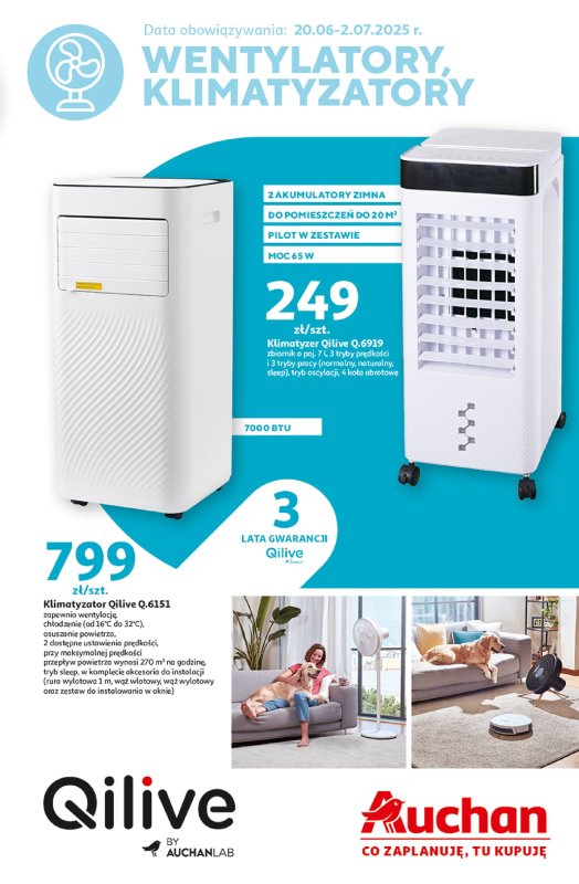 Auchan - gazetka promocyjna Wentylatory Hipermarket  do środy 02.07