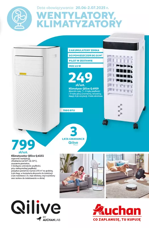 Auchan - gazetka promocyjna Wentylatory Hipermarket od piątku 20.06 do środy 02.07