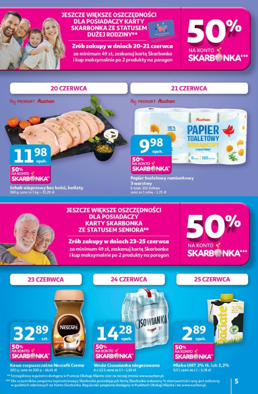 Auchan - gazetka promocyjna JAK PRAGNĘ LATA Hipermarket  do środy 25.06 - strona 5