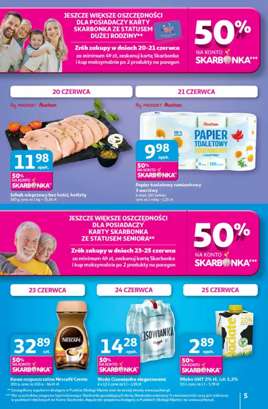 Auchan - gazetka promocyjna JAK PRAGNĘ LATA Hipermarket od piątku 20.06 do środy 25.06 - strona 5