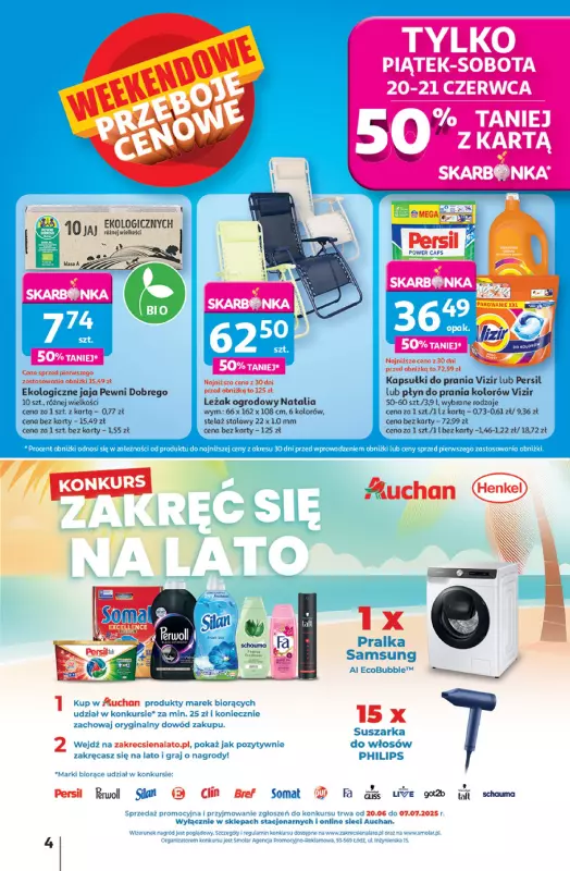 Auchan - gazetka promocyjna JAK PRAGNĘ LATA Hipermarket  do środy 25.06 - strona 4