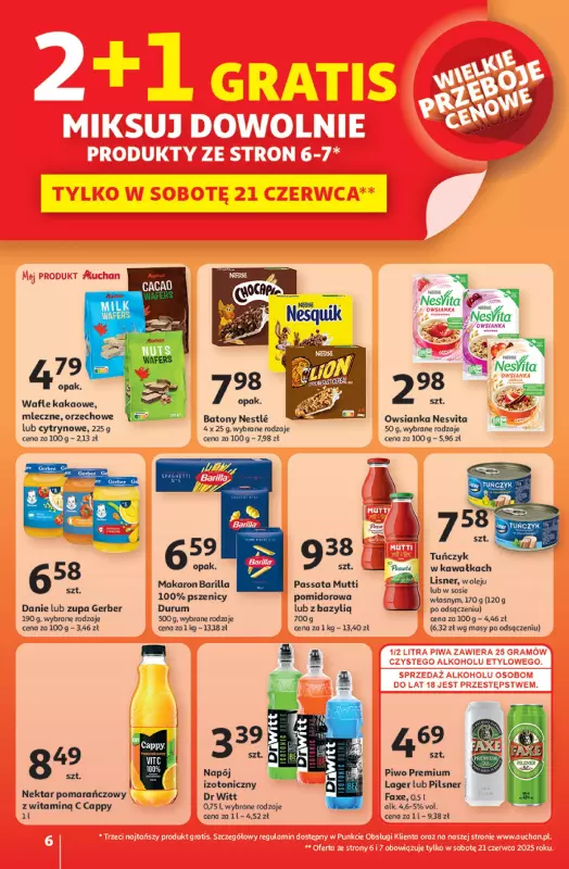 Auchan - gazetka promocyjna JAK PRAGNĘ LATA Hipermarket  do środy 25.06 - strona 6