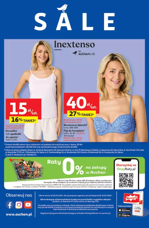 Auchan - gazetka promocyjna JAK PRAGNĘ LATA Hipermarket od piątku 20.06 do środy 25.06 - strona 60