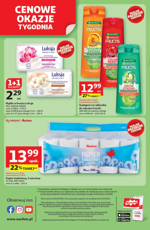 Auchan - gazetka promocyjna ROZKRĘCAMY LATO Moje Auchan od czwartku 26.06 do środy 02.07 - strona 10