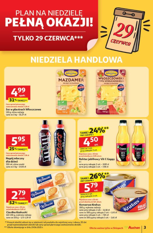 Auchan - gazetka promocyjna ROZKRĘCAMY LATO Moje Auchan  do środy 02.07 - strona 3