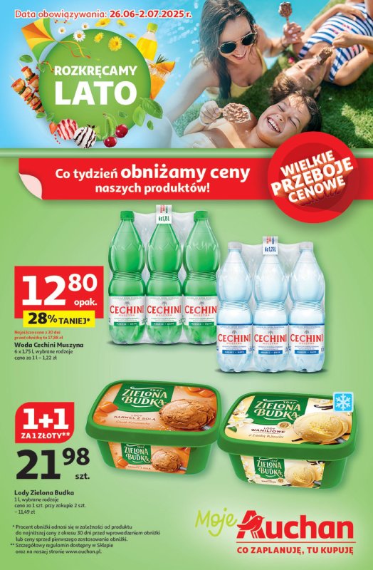Auchan - gazetka promocyjna ROZKRĘCAMY LATO Moje Auchan  do środy 02.07