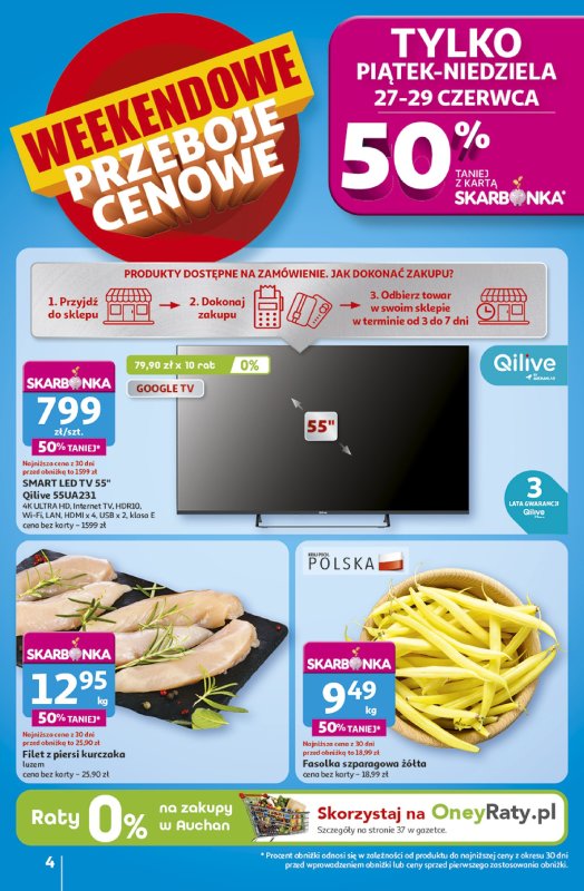 Auchan - gazetka promocyjna Gazetka ROZKRĘCAMY LATO Hipermarket Auchan od czwartku 26.06 do środy 02.07 - strona 4