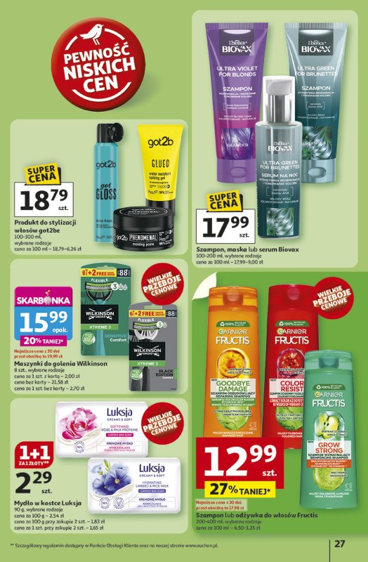 Auchan - gazetka promocyjna Gazetka ROZKRĘCAMY LATO Hipermarket Auchan od czwartku 26.06 do środy 02.07 - strona 29