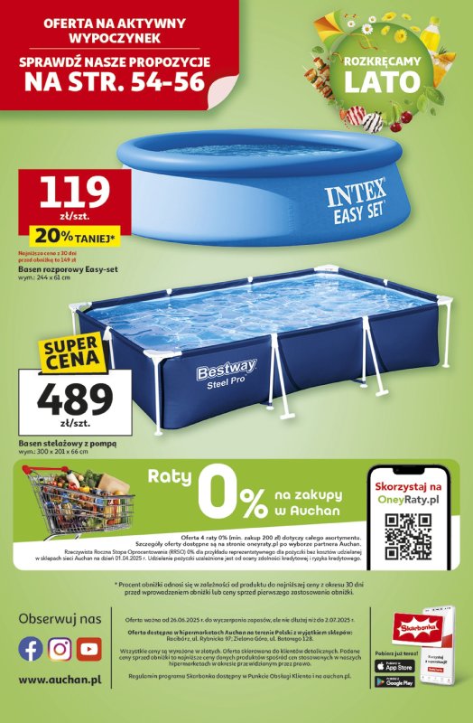 Auchan - gazetka promocyjna Gazetka ROZKRĘCAMY LATO Hipermarket Auchan od czwartku 26.06 do środy 02.07 - strona 60