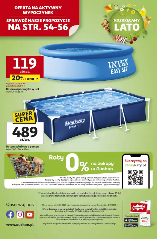 Auchan - gazetka promocyjna Gazetka ROZKRĘCAMY LATO Hipermarket Auchan  do środy 02.07 - strona 60
