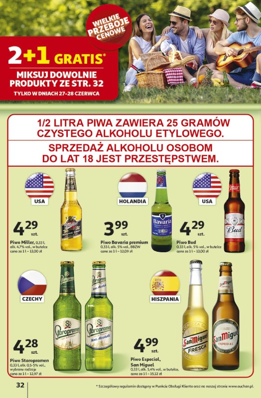Auchan - gazetka promocyjna Gazetka ROZKRĘCAMY LATO Hipermarket Auchan  do środy 02.07 - strona 36