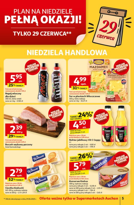 Auchan - gazetka promocyjna Gazetka ROZKRĘCAMY LATO Supermarket Auchan  do środy 02.07 - strona 7