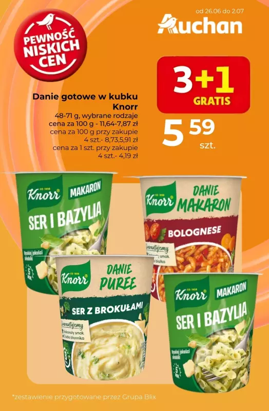 Auchan - gazetka promocyjna Dania gotowe już od 5,98 zł od czwartku 26.06 do środy 02.07 - strona 5