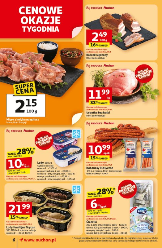 Auchan - gazetka promocyjna NA LATO JAK ZNALAZŁ Supermarket Auchan od czwartku 03.07 do środy 09.07 - strona 6