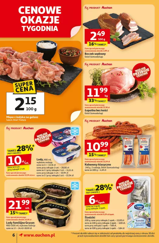 Auchan - gazetka promocyjna NA LATO JAK ZNALAZŁ Supermarket Auchan od czwartku 03.07 do środy 09.07 - strona 6