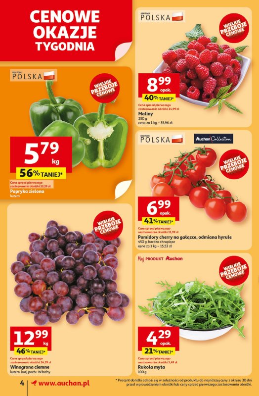 Auchan - gazetka promocyjna NA LATO JAK ZNALAZŁ Supermarket Auchan od czwartku 03.07 do środy 09.07 - strona 4