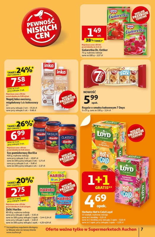 Auchan - gazetka promocyjna NA LATO JAK ZNALAZŁ Supermarket Auchan od czwartku 03.07 do środy 09.07 - strona 7