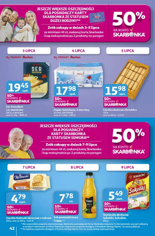 Auchan - gazetka promocyjna Gazetka NA LATO JAK ZNALAZŁ Hipermarket Auchan od czwartku 03.07 do środy 09.07 - strona 40