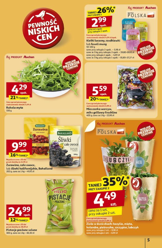 Auchan - gazetka promocyjna Gazetka NA LATO JAK ZNALAZŁ Hipermarket Auchan od czwartku 03.07 do środy 09.07 - strona 5