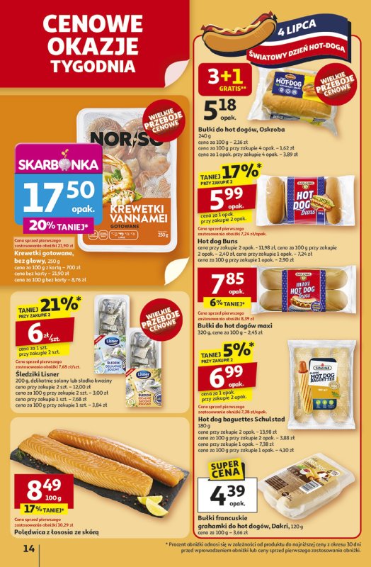 Auchan - gazetka promocyjna Gazetka NA LATO JAK ZNALAZŁ Hipermarket Auchan od czwartku 03.07 do środy 09.07 - strona 14