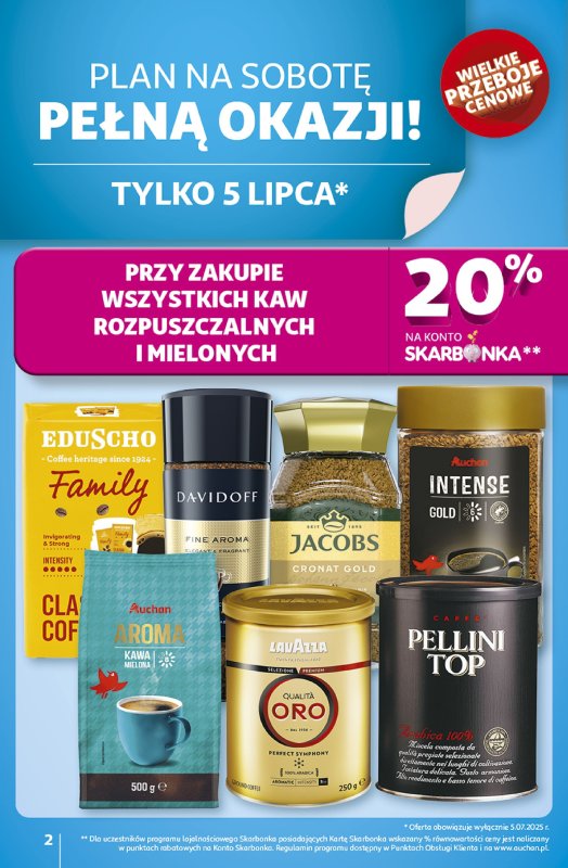 Auchan - gazetka promocyjna Gazetka NA LATO JAK ZNALAZŁ Hipermarket Auchan od czwartku 03.07 do środy 09.07 - strona 2