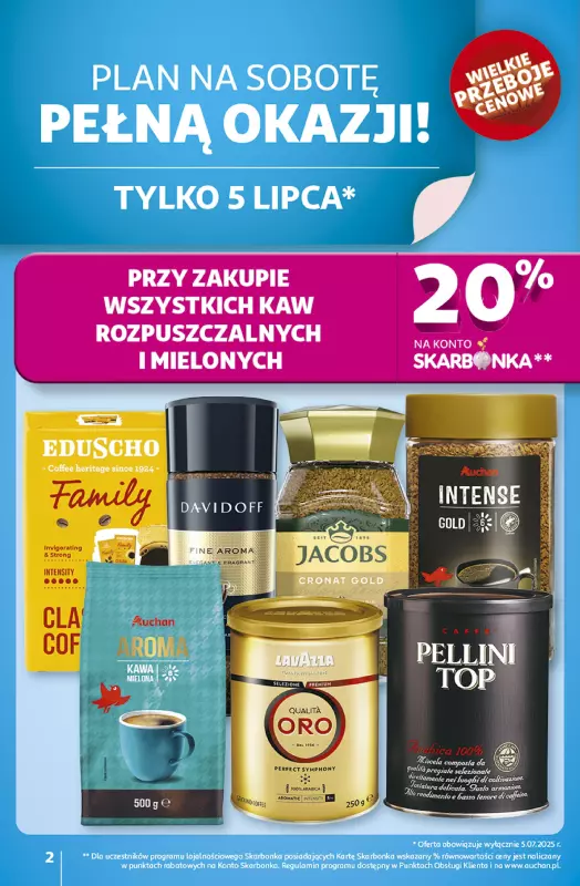 Auchan - gazetka promocyjna Gazetka NA LATO JAK ZNALAZŁ Hipermarket Auchan od czwartku 03.07 do środy 09.07 - strona 2