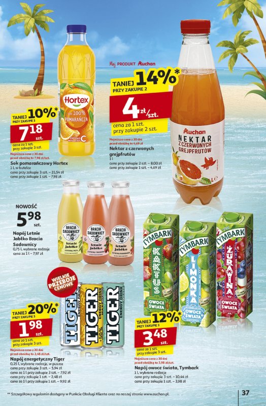 Auchan - gazetka promocyjna Gazetka NA LATO JAK ZNALAZŁ Hipermarket Auchan od czwartku 03.07 do środy 09.07 - strona 35