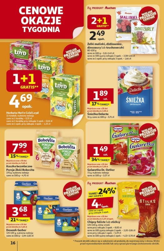 Auchan - gazetka promocyjna Gazetka NA LATO JAK ZNALAZŁ Hipermarket Auchan od czwartku 03.07 do środy 09.07 - strona 16