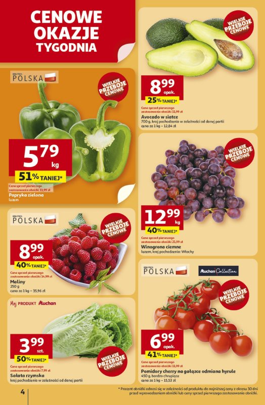 Auchan - gazetka promocyjna Gazetka NA LATO JAK ZNALAZŁ Hipermarket Auchan od czwartku 03.07 do środy 09.07 - strona 4