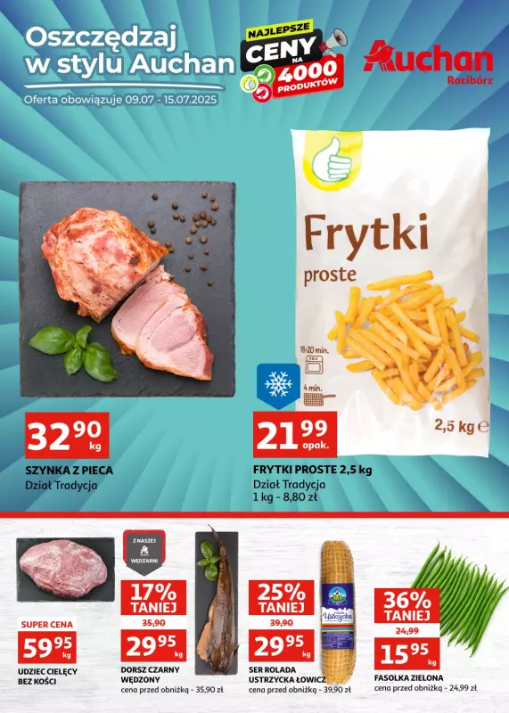 Auchan - gazetka promocyjna Gazetka Racibórz | Oszczędzaj w stylu Auchan od środy 09.07 do wtorku 15.07