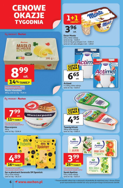 Auchan - gazetka promocyjna LATO PEŁNE PRZYJEMNOŚCI Supermarket Auchan od czwartku 10.07 do środy 16.07 - strona 6