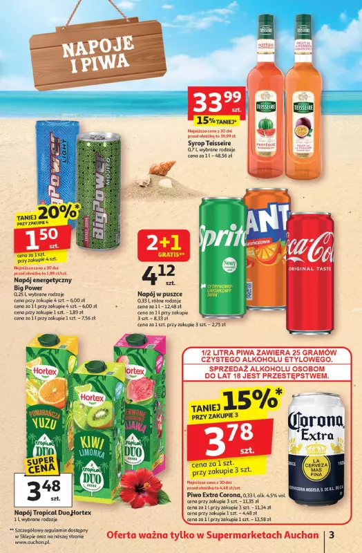 Auchan - gazetka promocyjna LATO PEŁNE PRZYJEMNOŚCI Supermarket Auchan   - strona 3