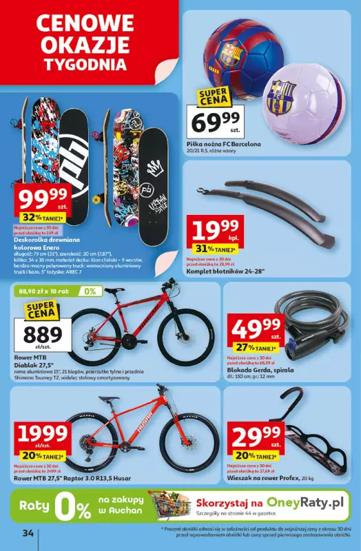 Auchan - gazetka promocyjna LATO PEŁNE PRZYJEMNOŚCI Hipermarket Auchan  do środy 16.07 - strona 34