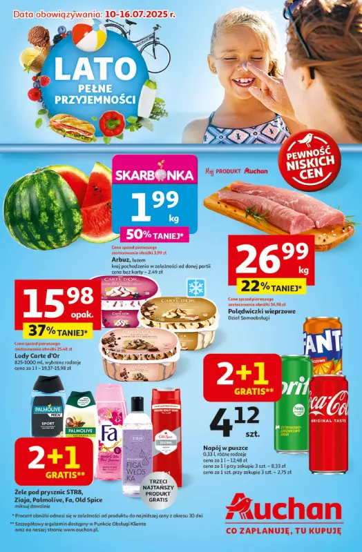 Auchan - gazetka promocyjna LATO PEŁNE PRZYJEMNOŚCI Hipermarket Auchan  