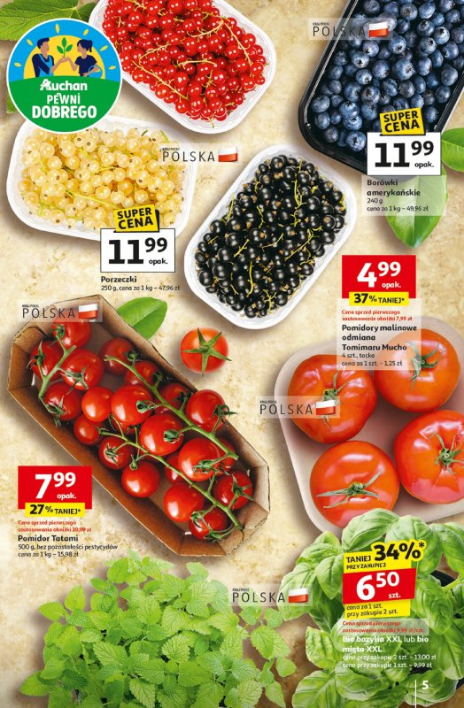 Auchan - gazetka promocyjna LATO PEŁNE PRZYJEMNOŚCI Hipermarket Auchan od wtorku 08.07 do środy 16.07 - strona 5
