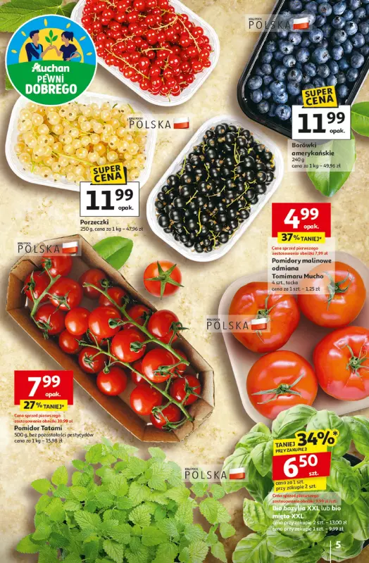 Auchan - gazetka promocyjna LATO PEŁNE PRZYJEMNOŚCI Hipermarket Auchan od wtorku 08.07 do środy 16.07 - strona 5