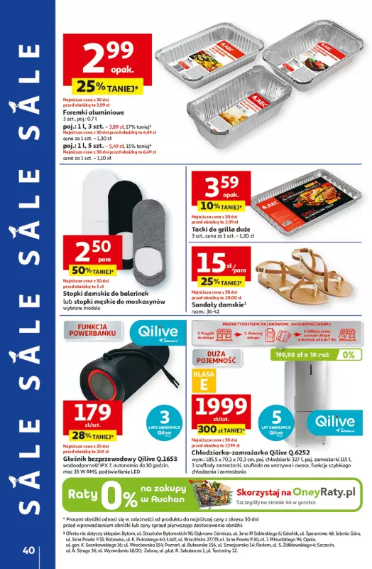 Auchan - gazetka promocyjna LATO PEŁNE PRZYJEMNOŚCI Hipermarket Auchan od wtorku 08.07 do środy 16.07 - strona 40