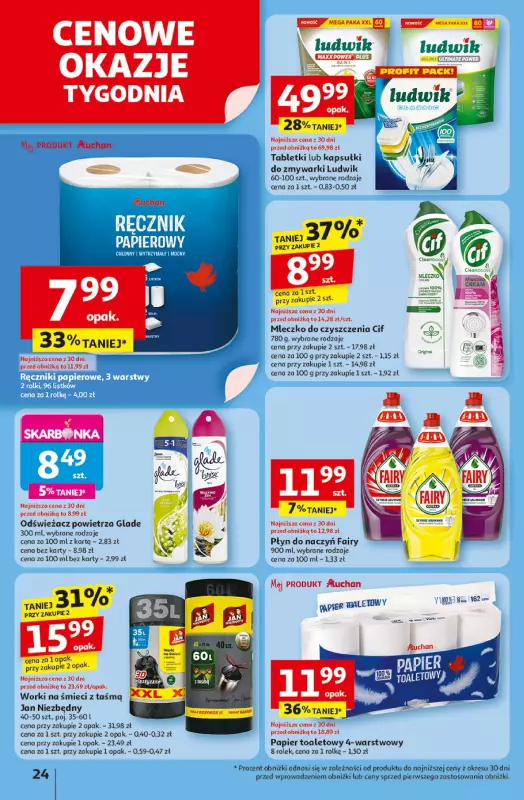 Auchan - gazetka promocyjna LATO PEŁNE PRZYJEMNOŚCI Hipermarket Auchan od wtorku 08.07 do środy 16.07 - strona 24