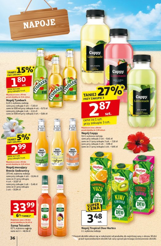 Auchan - gazetka promocyjna LATO PEŁNE PRZYJEMNOŚCI Hipermarket Auchan od wtorku 08.07 do środy 16.07 - strona 36