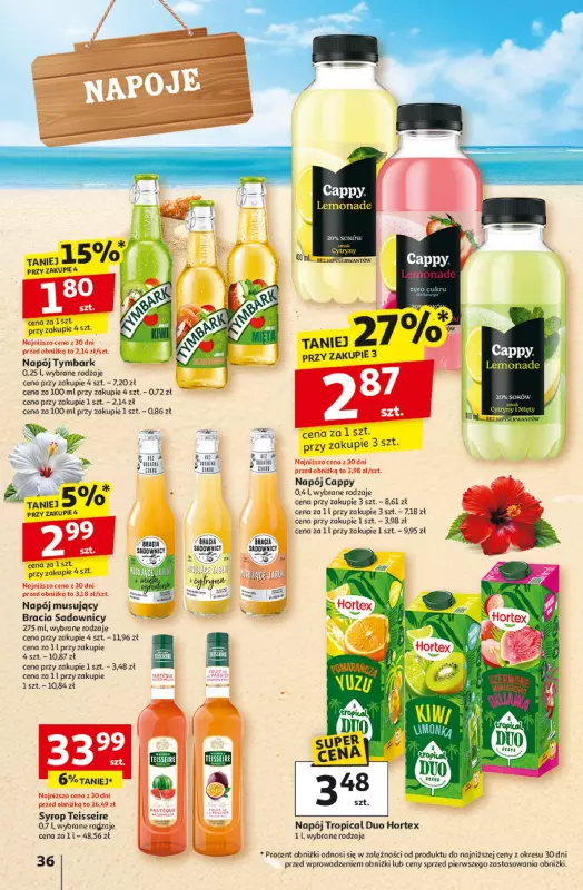 Auchan - gazetka promocyjna LATO PEŁNE PRZYJEMNOŚCI Hipermarket Auchan od wtorku 08.07 do środy 16.07 - strona 36