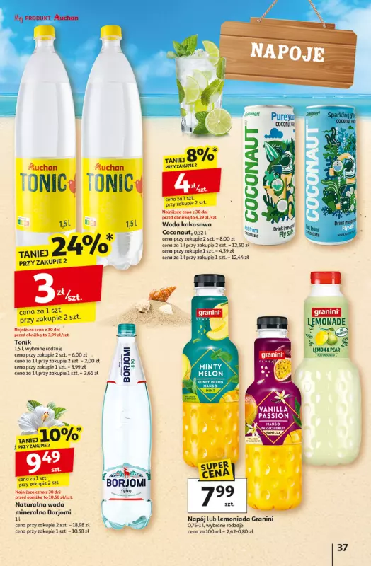 Auchan - gazetka promocyjna LATO PEŁNE PRZYJEMNOŚCI Hipermarket Auchan od wtorku 08.07 do środy 16.07 - strona 37