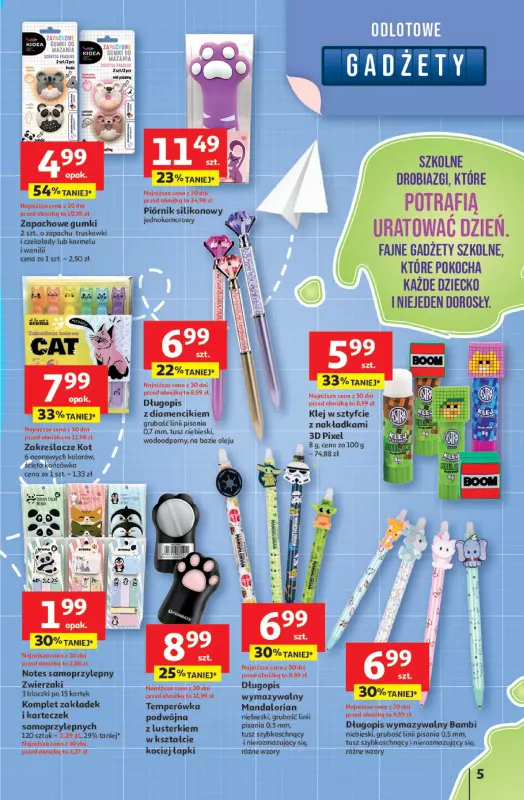Auchan - gazetka promocyjna Gazetka Odlotowe ceny na start szkoły Hipermarket Auchan  do środy 30.07 - strona 5