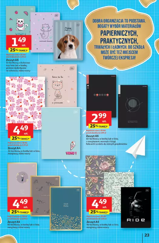 Auchan - gazetka promocyjna Gazetka Odlotowe ceny na start szkoły Hipermarket Auchan  do środy 30.07 - strona 23
